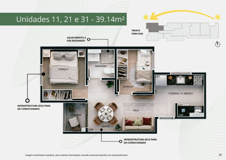 Apto final 11,21 e 31 - 38,90m²