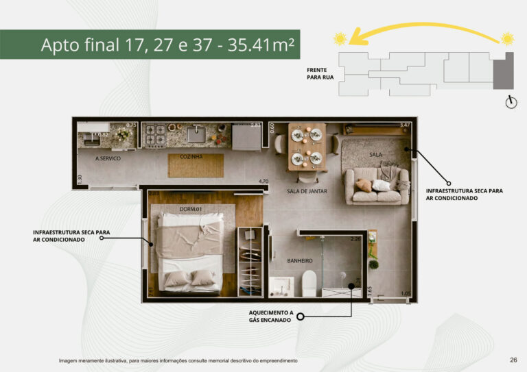 Apto final 17,27 e 37 - 34m²
