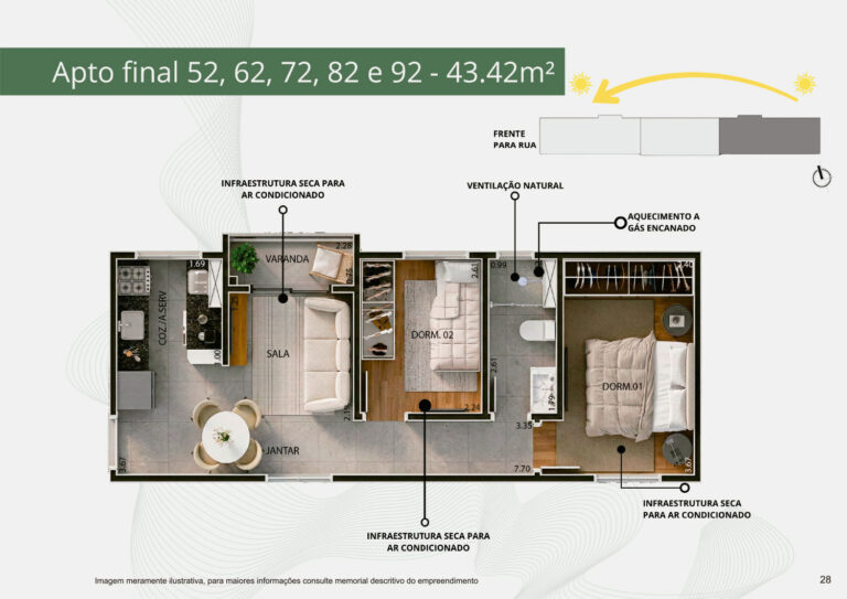 Apto final 52,62,72,82 e 92 - 44m²